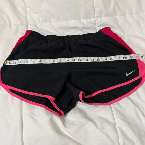 Nike Dri-fit womens black/pink sports athletic running shorts lined size L - Picture 5 of 8
